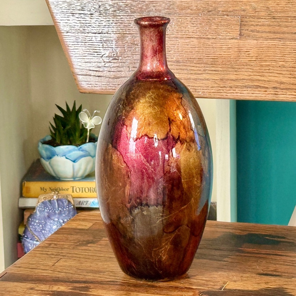 Vintage Flambe Art Vase 11" Tall